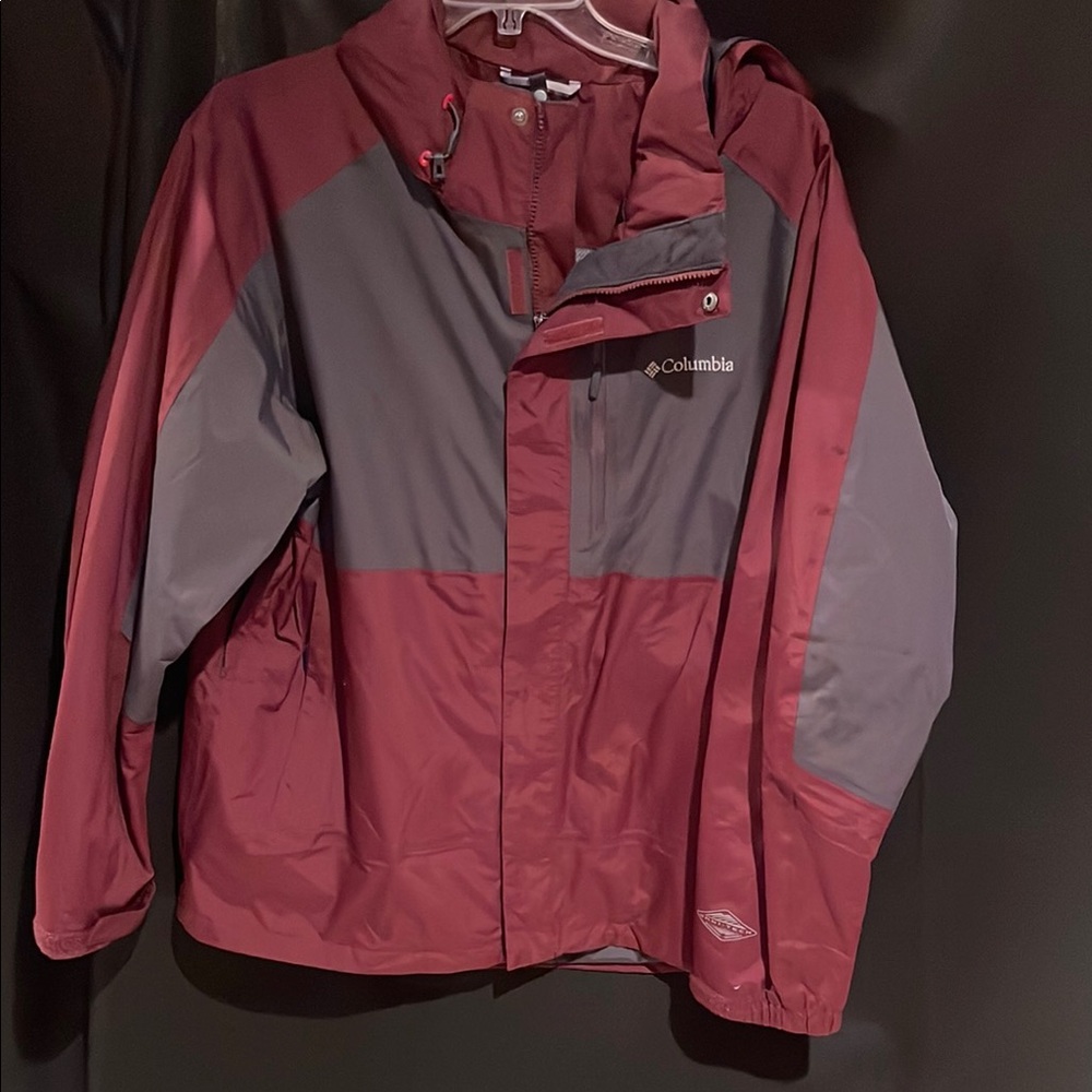 Columbia Burgundy and Charcoal Outdoor Jacket